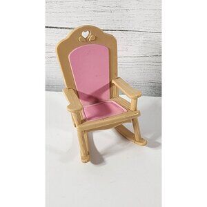 VINTAGE 93 FISHER PRICE DREAM DOLLHOUSE PINK NURSERY ROCKING CHAIR ROCKER BABY